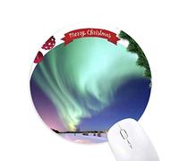 la nuit des étoiles arctic aurora tapis de souris en caoutchouc de sapin de noël