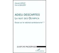 Adieu descartes Essai sur le national-cartésianisme - Gérald Hervé - L'harmattan - broché - Livre