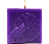 La nuit du loup * Bougie cube parfumée lavande violette pleine lune