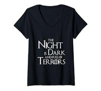La nuit est sombre et pleine de terreurs T-Shirt avec Col en V