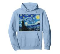 La Nuit étoilée de Vincent Van Gogh, 1889, célèbre Peinture Sweat à Capuche, Unisexe pour Adultes, Bleu poudré, XL
