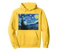 La Nuit étoilée de Vincent Van Gogh, 1889, célèbre Peinture Sweat à Capuche, Unisexe pour Adultes, Citron, XL