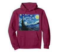 La Nuit étoilée de Vincent Van Gogh, 1889, célèbre Peinture Sweat à Capuche, Unisexe pour Adultes, Marron, XL