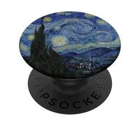 La Nuit étoilée de Vincent Van Gogh célèbre Peinture PopSockets PopGrip Adhésif