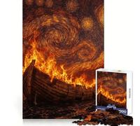 La Nuit étoilée en Enfer︰ L'Arche en feu Puzzle de 1000 pièces pour Adultes et Adolescents, Jeu Mental apaisant et Relaxant, découpe de qualité supérieure, 38x52cm