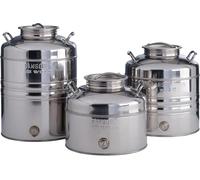 LA NUOVA SANSONE Fût INOX pour Huile Liquide Alimentaire SERTI 15L