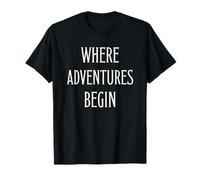 Là Où l’Aventure Commence Départ Vie Motivation T-Shirt
