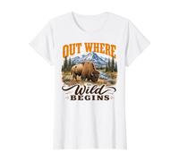 LÀ OÙ LA Nature Commence Design Aventure Extérieure T-Shirt Graphique avec Valeur