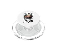 Là où la Nature Commence | Design de Bison Mountain PopSockets PopGrip pour MagSafe