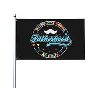 Là où l'amour ne connaît pas de limites Paternité Drapeaux de la fête des pères 3 x 5 pieds Bienvenue Grande bannière Drapeau de jardin Drapeau de décoration extérieure pour maison Cour Cadeaux de fêt