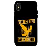 Là où Le Courage Prend Son envol | La fauconnerie Coque pour iPhone X/XS