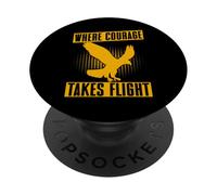 Là où Le Courage Prend Son envol | La fauconnerie PopSockets PopGrip Adhésif