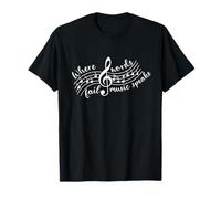 Là où les mots échouent, la musique parle, musique, notes, musicien T-Shirt
