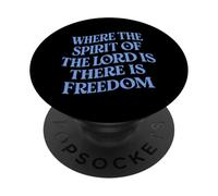 Là où l'esprit du Seigneur est la liberté Religion chrétienne PopSockets PopGrip Adhésif