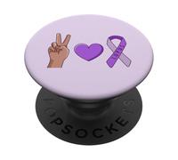 La Paix. Amour. Lupus. Le Ruban Violet Meme PopSockets PopGrip Adhésif