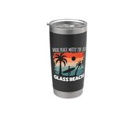 La paix au bord de la mer - Glass Beach Gobelet isotherme en acier inoxydable double paroi