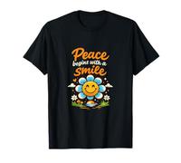La Paix Commence avec Un Sourire Froid Vibes Santé mentale T-Shirt