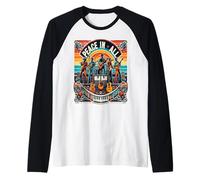 La paix dans toute l'humanité unie pour répandre l'amour et la paix dans le monde Manche Raglan