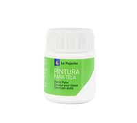 La Pajarita 114371 peinture tissu, T-01, 25 ml, Blanc