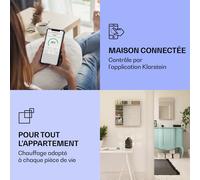 La Palma 500 smart Radiateur 2 en 1 convecteur infrarouge 60x60cm 500W façade miroir