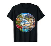 La Palma Espagne Europe Côte Atlantique Île T-Shirt Graphique avec Valeur