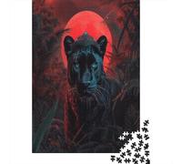 La Panthère Noire Puzzle Adulte 1000 Pièces DécoSourision Mur Moderne Art Cadeau Unique Décor À La Maison 1000pcs (75x50cm)