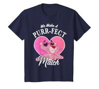 La Panthère Rose pour la Saint-Valentin : Nous Faisons Le Match Parfait T-Shirt, Enfant, Bleu Marine, 4 Ans