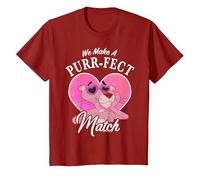 La Panthère Rose pour la Saint-Valentin : Nous Faisons Le Match Parfait T-Shirt, Enfant, Canneberge, 10 Ans