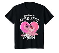La Panthère Rose pour la Saint-Valentin : Nous Faisons Le Match Parfait T-Shirt, Enfant, Noir, 12 Ans