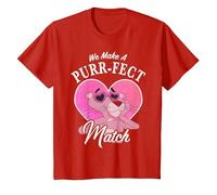 La Panthère Rose pour la Saint-Valentin : Nous Faisons Le Match Parfait T-Shirt, Enfant, Rouge, 12 Ans