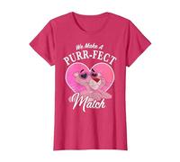 La Panthère Rose pour la Saint-Valentin : Nous Faisons Le Match Parfait T-Shirt, Femme, Rouge Chiné, S