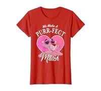 La Panthère Rose pour la Saint-Valentin : Nous Faisons Le Match Parfait T-Shirt, Femme, Rouge, S