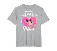 La Panthère Rose pour la Saint-Valentin : Nous Faisons Le Match Parfait T-Shirt, Homme Grandes Tailles, Gris Chiné, 5X Tall