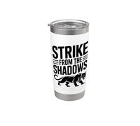 La Panthère Strike From The Shadows Gobelet isotherme en acier inoxydable double paroi
