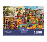 La Parade du Carnaval de La Nouvelle-Orléans Puzzle en Bois Imperméable DIY Puzzles De 1000 Pièces pour Adultes Coloré Jeux De Stimulants