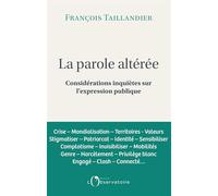 La Parole altérée: Considérations inquiètes sur l'expression publique
