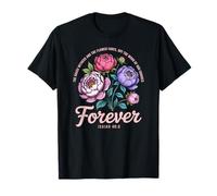 La Parole de Dieu dure pour toujours Femmes Christian Floral T-Shirt