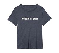 La Parole est Mon Lien T-Shirt, Femme Grandes Tailles, Bleu Chiné, 5X