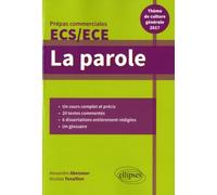 La parole. Épreuve de culture générale. Prépas commerciales ECS / ECE 2017