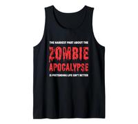 La Partie la Plus Difficile de The Zombie Apocalypse Funny Zombies Débardeur