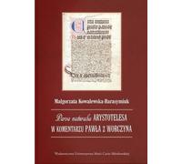 La Parva naturalia d'Aristote dans un commentaire de Paul de Worczyn (Buch auf Polnisch)