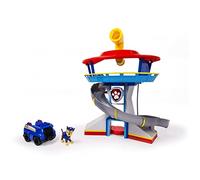 LA Pat' Patrouille - Quartier GÉNÉRAL Pat' Patrouille - Playset Complet avec Tour de contrôle, Toboggan, Ascenseur, Figurine et Véhicule Pat' Patrouille Chase - 6022632 - Jouet Enfant 3 Ans et +