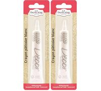 LA PATELIERE Crayon Pâtissier Blanc 25 g (Lot de 2)