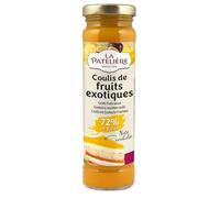 LA PATELIERE - Délice Fruité Exotique, Coulis onctueux pour desserts gourmands (Pot 165g) - lot de 3 - Vendu par Lot