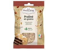 LA PATELIERE - Pralin en Grain - Délicieusement Noisetté · 100% Naturel · Fabricant Français · Mélange Délicat d'Amandes et de Noisettes Caramélisées - le sachet de 100g - Le Lot De 4