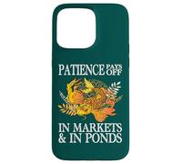 La Patience paie sur Les marchés et dans Les étangs Investisseur drôle Coque pour iPhone 15 Pro Max