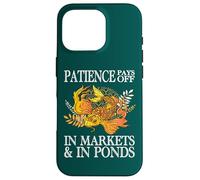 La Patience paie sur Les marchés et dans Les étangs Investisseur drôle Coque pour iPhone 16 Pro
