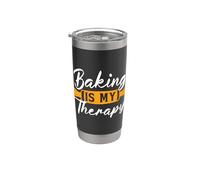 La pâtisserie est ma thérapie Bakery Love Baking Bakers Lover Baker Gobelet isotherme en acier inoxydable double paroi
