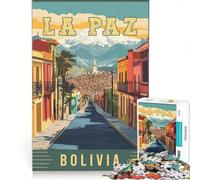 La Paz in Bolivia Puzzles 1000 pièces pour Adultes | Assemblage de modèles Interaction parent-enfant Renforcer l'amour entre les couples 75x50cm