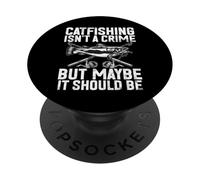 La pêche au Chat n'est Pas Un Crime mais Peut-être Que ce devrait être Le Poisson-Chat PopSockets PopGrip Adhésif